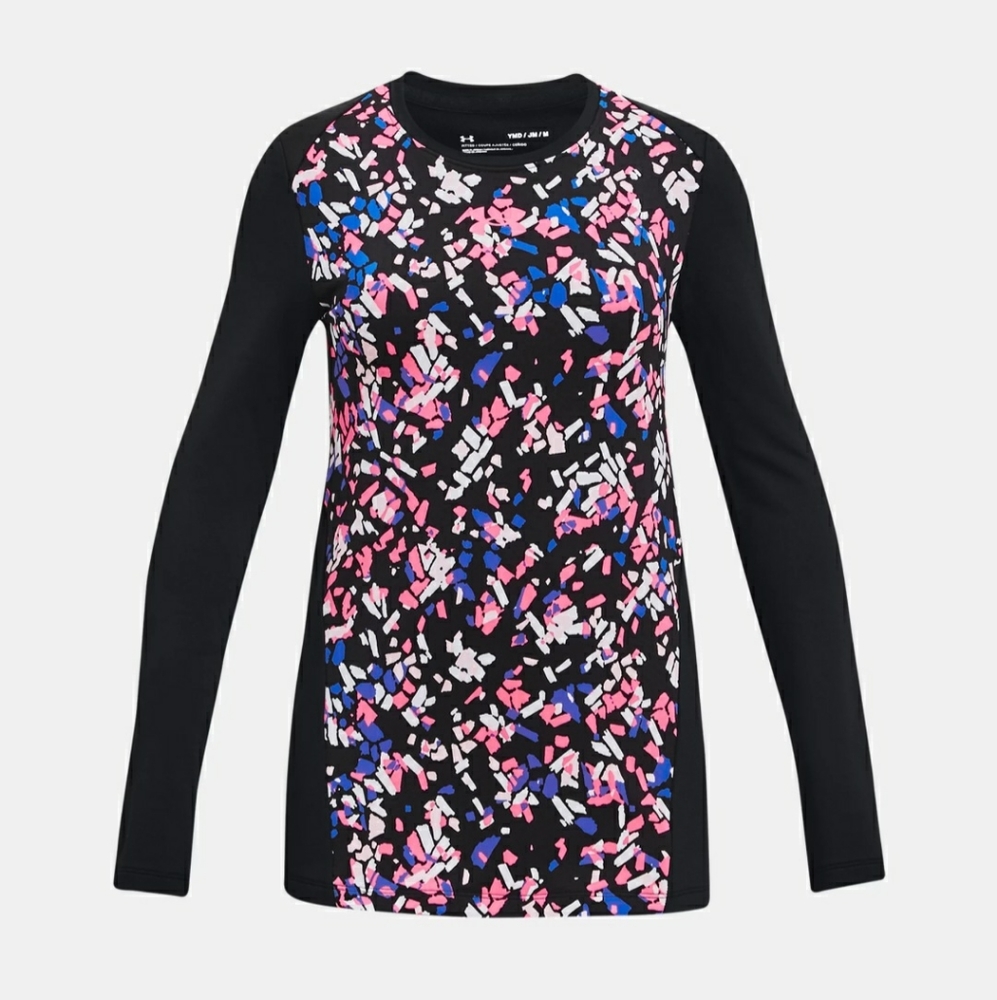 UNDER ARMOUR Girls' ColdGear Crew Long Sleeve Youth Large